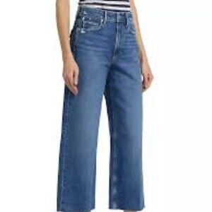 Paige Anessa High Rise Wide Leg Crop, Size 27 (4)